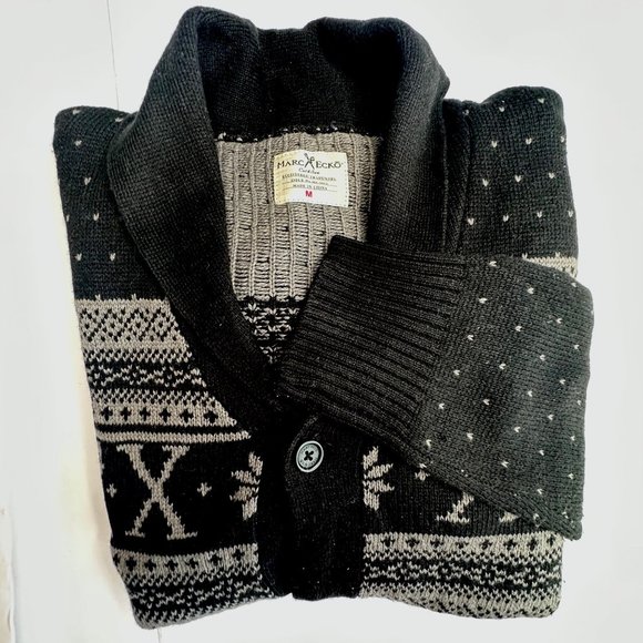 Mark Ecko men’s cardigan sweater. But in front. Size medium - Picture 2 of 6